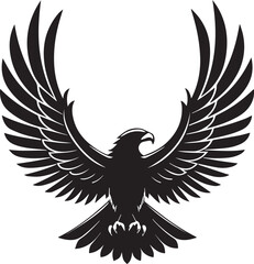 Obraz premium Eagle silhoette vector icon design with white background