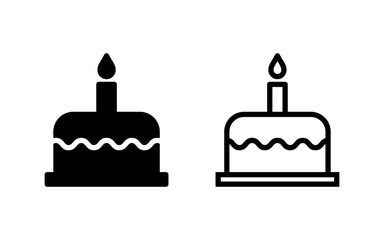Cake icon vector illustration. Cake sign and symbol. Birthday cake icon