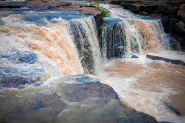 waterfall in the mountains