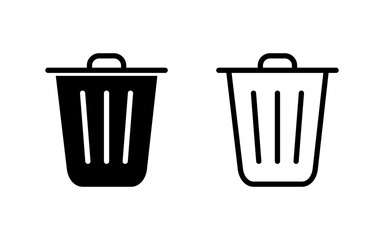 Trash icon vector illustration. trash can icon. delete sign and symbol.