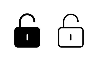 Unlock icon vector illustration. Unlock sign and symbol. unlocked padlock icon