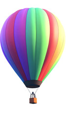 Fototapeta premium A 3D Rendered Colorful Hot Air Balloon Against Transparent Background