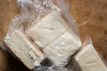 Overhead view of hardtack bread, top view of nigerian hardtack also known as kpo kpo madiga