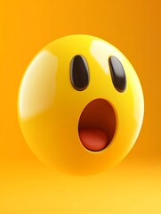 Surprised Emoji on Orange Background (2)