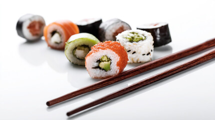 sushi and chopsticks