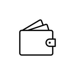 Wallet icon vector	