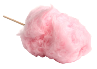 Tasty cotton candy isolated transparent background Generative Ai.