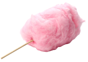 Tasty cotton candy isolated transparent background.