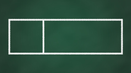 Bronze ratio drawn in chalk on blackboard