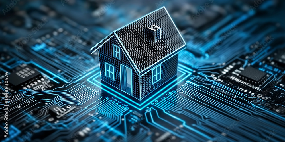Poster smart home automation system controlling house appliances remotely