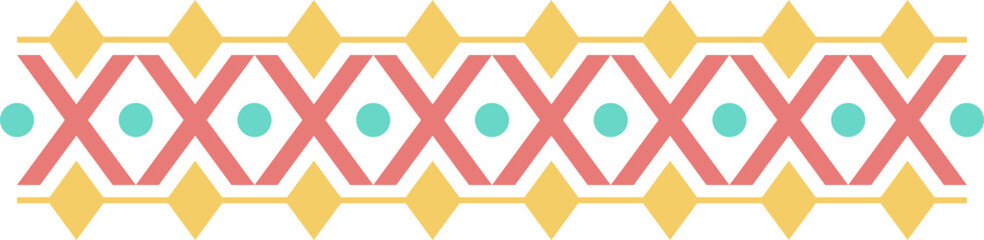  Ethnic Ornament Border Vector Element