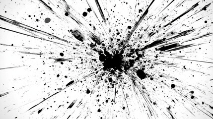 Abstract ink splatter background with dynamic energy