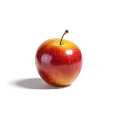 Fresh and Tempting: A luscious, perfectly ripe apple showcases vibrant colors, capturing its appetizing allure, simple, clear, and perfect for culinary projects.