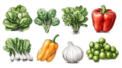 A collection of trees in various sizes and shapes