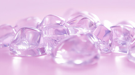 Translucent ice cubes create serene and calming atmosphere