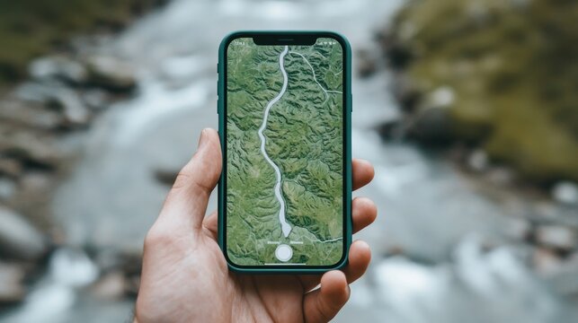 Exploring terrain mapping technology with mobile applications in nature innovative interface scenic viewpoint