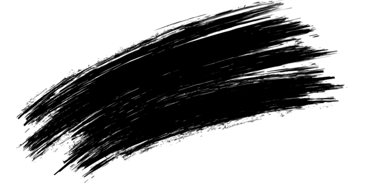 Abstract Grungy White Brush Stroke on Black Background Illustration