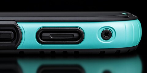 Fototapeta premium Teal Phone Case Closeup