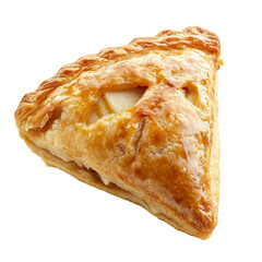 A Warm Apple Turnover with Golden Crust and Sweet Filling Isolated on Transparent Background