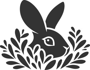 Rabbit vector silhouette