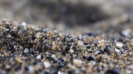 Sand Grains Macro focused detail of fine beach sand