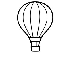 Hot Air Balloon Outline