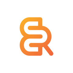 Letter rb or br logo template