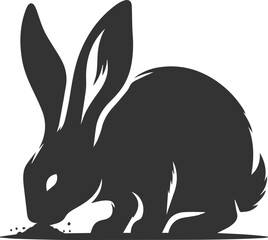 Rabbit vector silhouette