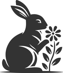 Rabbit vector silhouette