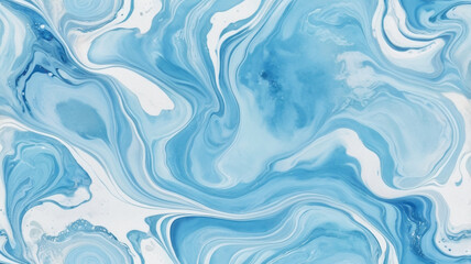 Obraz premium Blue marble acrylic seamless pattern, water texture, watercolor marble background. 