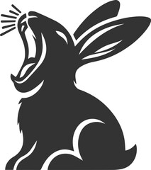 Rabbit vector silhouette