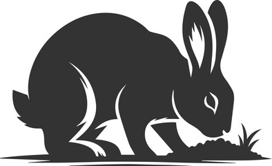 Rabbit vector silhouette