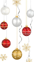 Christmas Ornaments Illustration On A Transparent Background