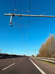 E-Highways, Teststrecke für Oberleitung-Lkw in Schleswig-Holstein, Deutschland