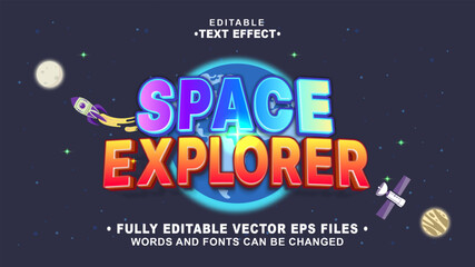 3d space explorer text effect