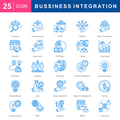 Bussiness System Integration Icon Set 
