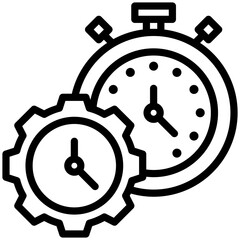 Time management icon for management crisis, website, application, printing, document, poster design, etc