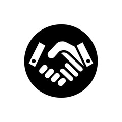 Obraz premium Business collaboration handshake icon with transparent background