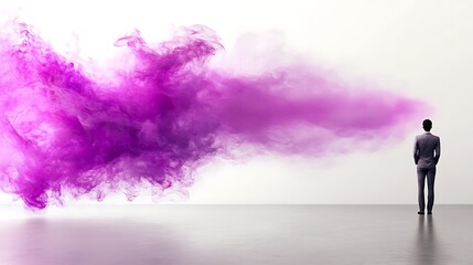 Fototapeta premium Contemplating creativity abstract space digital art minimalist environment unique perspective