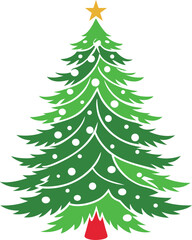 Christmas tree vector illustration