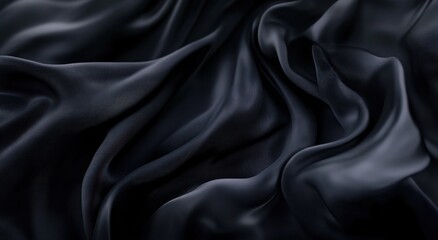 Obraz premium Beautiful dark fabric with elegant soft folds and subtle light