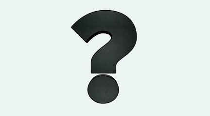 Black Question Mark Icon with Exclamation Point Symbol on White Background