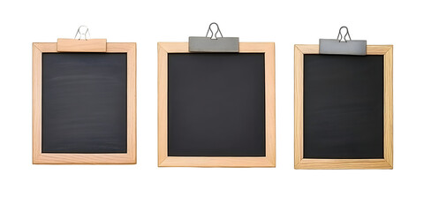 Isolated Chalkboards Illustration With Wooden Frames Against Black Background