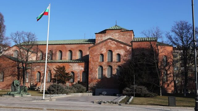 Saint Sofia Church is an old temple of the Bulgarian Capital City dating back to when it was the cemetery of Serdika in the Roman period. High quality 4k footage