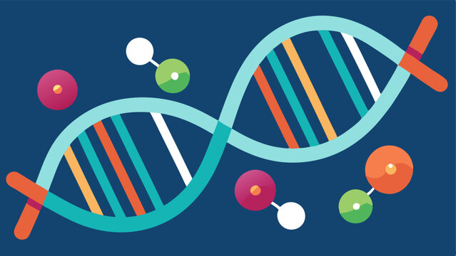 Nanotech Science An infographicstyle illustration depicting a DNA strand intertwined with particles symbolizing the advanced science behind nanotechnology used in face primers.