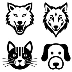 A grid of black and white clip art.