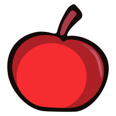 Cranberry fruit. Editable color vector