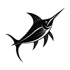 Marlin silhouette vector illustration 