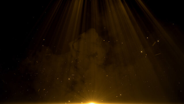 Gold Dust in Smoke Cinematic Trailer Title Background