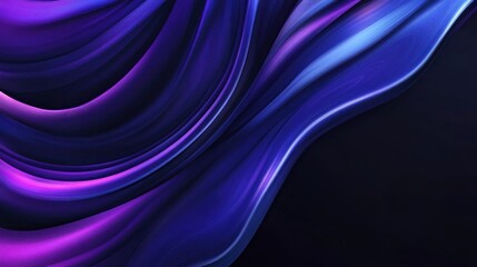 Naklejka premium Abstract rendering of flowing waves in purple and blue colors